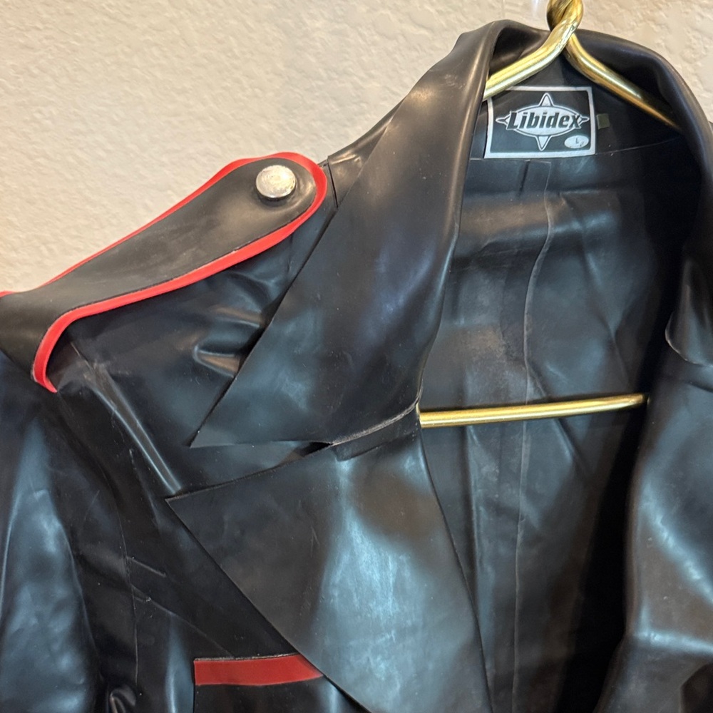 Libidex Black and Red Latex Military Dress